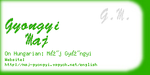 gyongyi maj business card